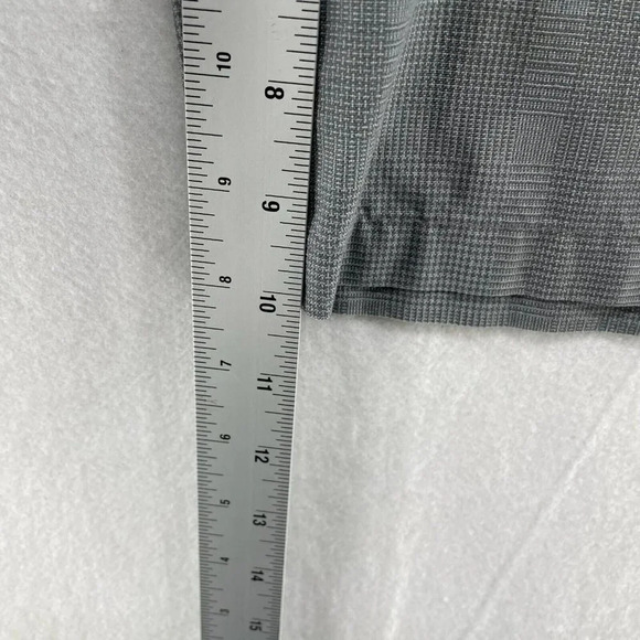 O'Neill Chino Shorts Mens Sz 29 Gray Plaid Slash Pockets Zip Houndstooth Midrise - Picture 5 of 11